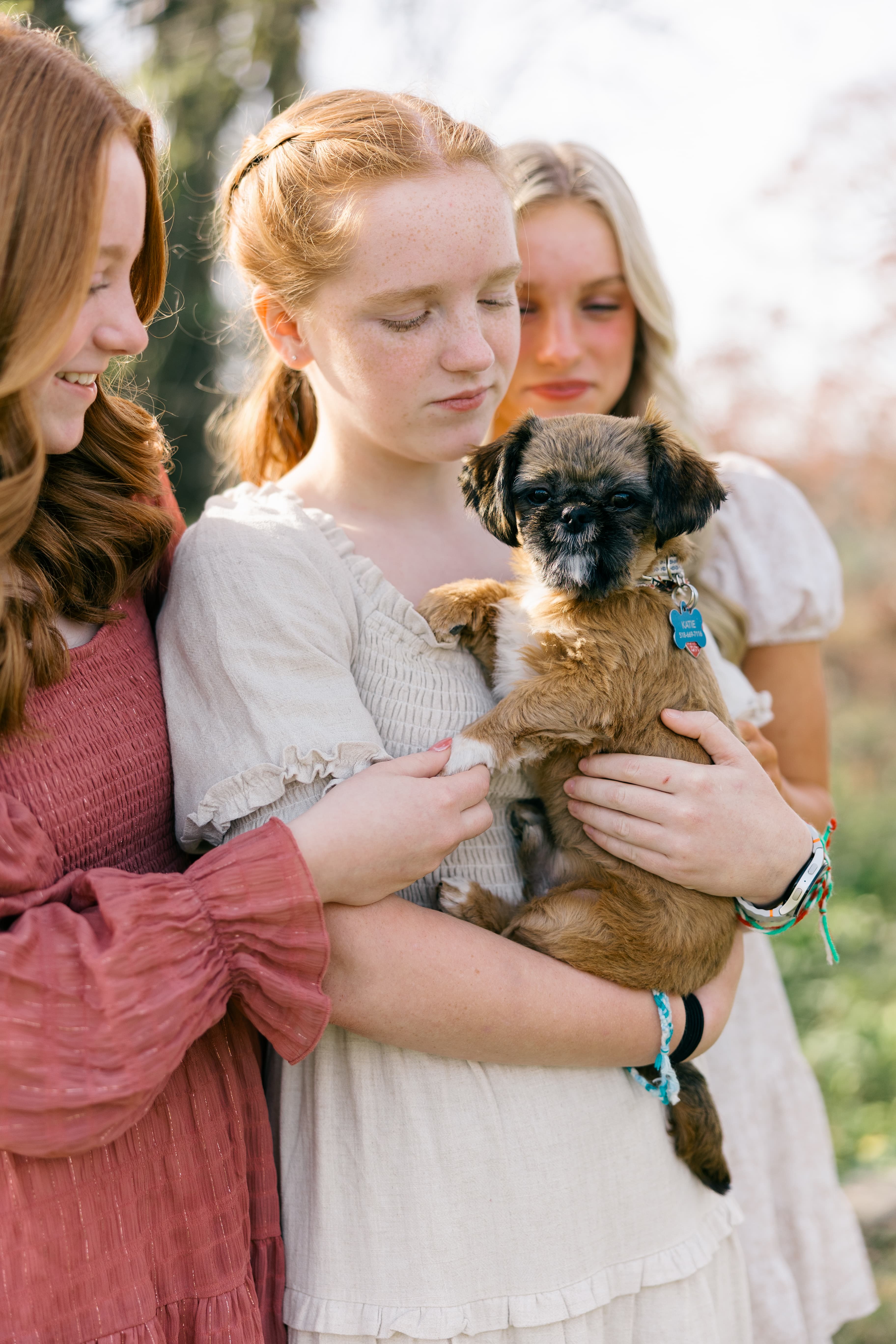 Three sisters with Winnie